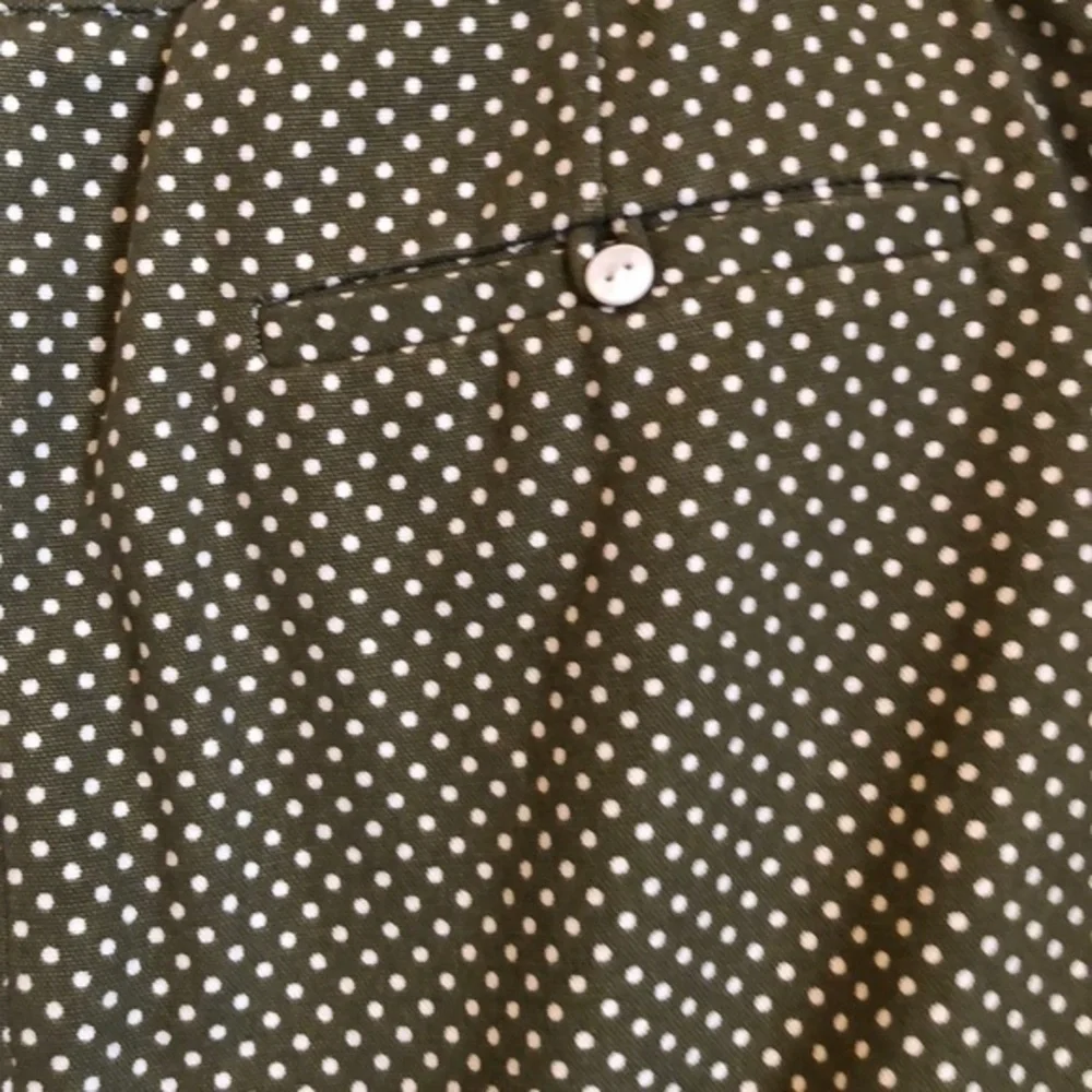 J.CREW 100% COTTON FOREST‎ GREEN POLKA DOT MINI SKIRT Size 2